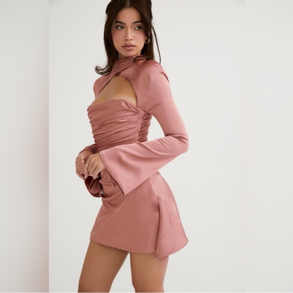 House of Cb Toira Rose Draped Corset Dress - Picture 6 of 11